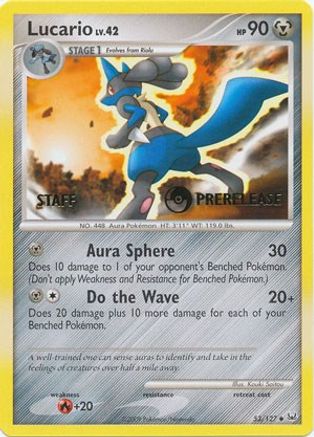 [PKM-R] Lucario (53/127) (Staff Prerelease Promo) [Diamond & Pearl: Black Star Promos]