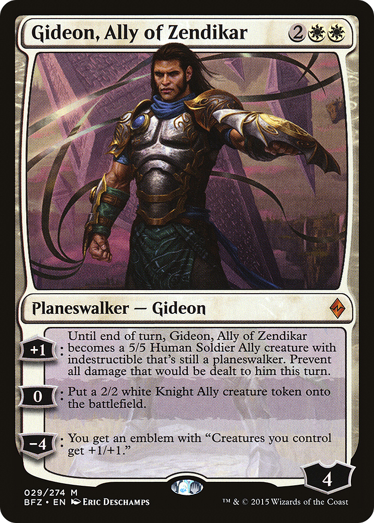 {R} Gideon, Ally of Zendikar [Battle for Zendikar][BFZ 029]