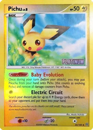 [PKM] Pichu (45/100) [Burger King Promos: 2009 Collection]