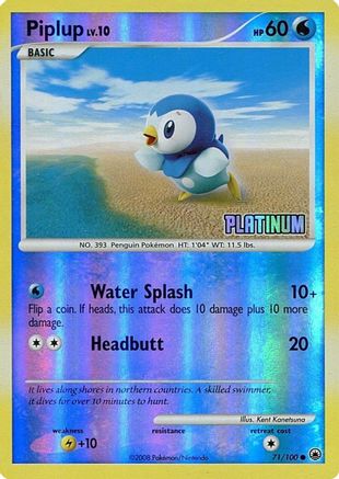 [PKM] Piplup (93/130) [Burger King Promos: 2008 Collection]