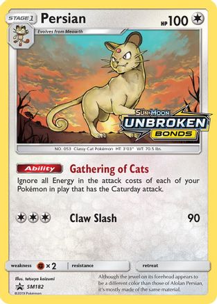 [PKM] Persian (SM182) [Sun & Moon: Black Star Promos]