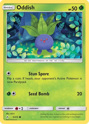 [PKM] Oddish (5/214) [Sun & Moon: Unbroken Bonds]