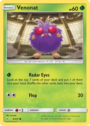 [PKM-C] Venonat (9/214) [Sun & Moon: Unbroken Bonds]