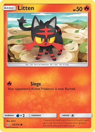 [PKM] Litten (26/214) [Sun & Moon: Unbroken Bonds]