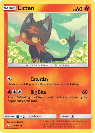 [PKM] Litten (27/214) [Sun & Moon: Unbroken Bonds]