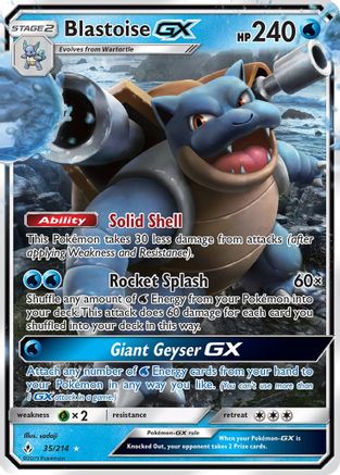 [PKM] Blastoise GX (35/214) [Sun & Moon: Unbroken Bonds]