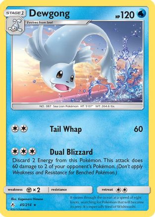 [PKM] Dewgong (45/214) [Sun & Moon: Unbroken Bonds]