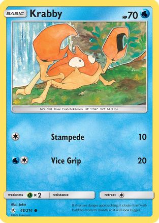 [PKM] Krabby (46/214) [Sun & Moon: Unbroken Bonds]