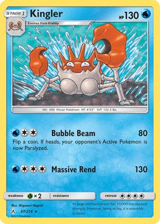 [PKM] Kingler (47/214) [Sun & Moon: Unbroken Bonds]