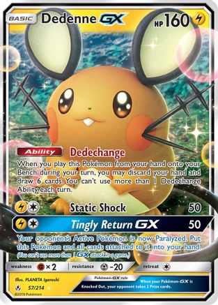 [PKM-R] Dedenne GX (57/214) [Sun & Moon: Unbroken Bonds]
