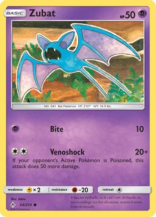 [PKM] Zubat (64/214) [Sun & Moon: Unbroken Bonds]