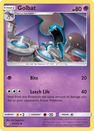 [PKM] Golbat (65/214) [Sun & Moon: Unbroken Bonds]