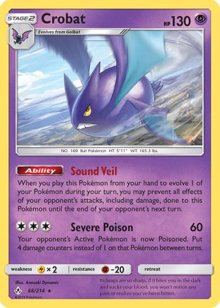 [PKM] Crobat (66/214) [Sun & Moon: Unbroken Bonds]