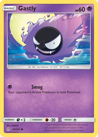 [PKM] Gastly (68/214) [Sun & Moon: Unbroken Bonds]