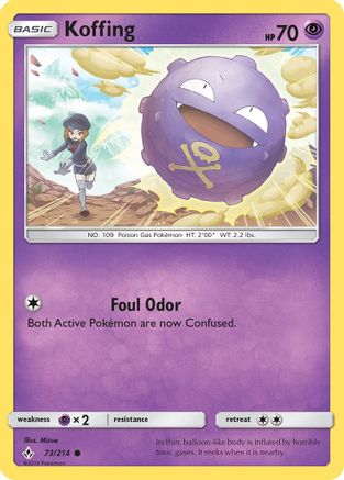 [PKM] Koffing (73/214) [Sun & Moon: Unbroken Bonds]