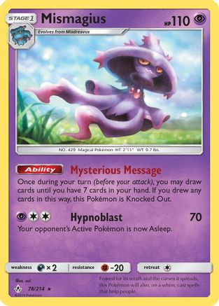 [PKM] Mismagius (78/214) [Sun & Moon: Unbroken Bonds]