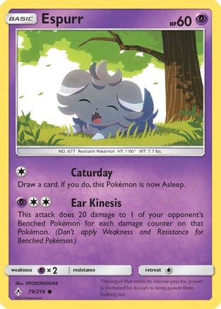 [PKM] Espurr (79/214) [Sun & Moon: Unbroken Bonds]