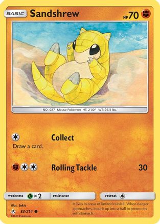 [PKM] Sandshrew (83/214) [Sun & Moon: Unbroken Bonds]