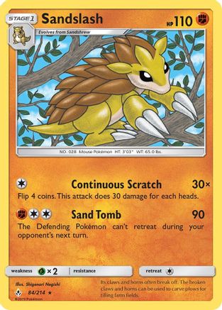[PKM] Sandslash (84/214) [Sun & Moon: Unbroken Bonds]