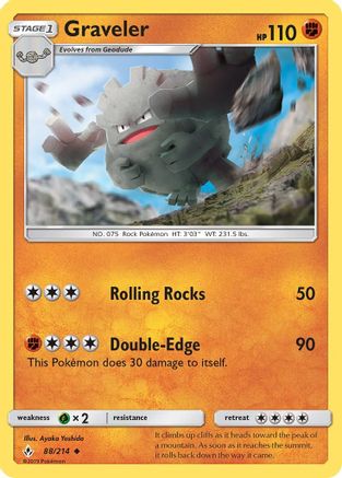 [PKM] Graveler (88/214) [Sun & Moon: Unbroken Bonds]