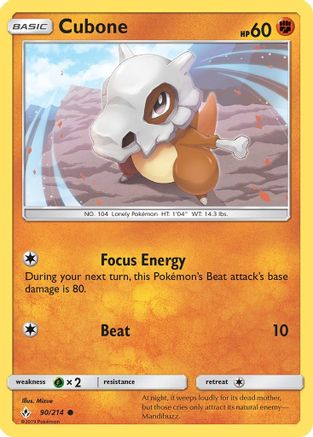 [PKM] Cubone (90/214) [Sun & Moon: Unbroken Bonds]