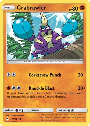 [PKM] Crabrawler (104/214) [Sun & Moon: Unbroken Bonds]