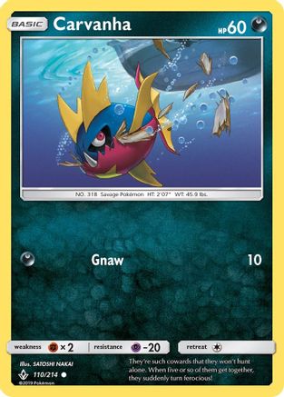 [PKM-C] Carvanha (110/214) [Sun & Moon: Unbroken Bonds]