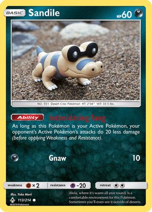 [PKM] Sandile (113/214) [Sun & Moon: Unbroken Bonds]