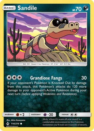 [PKM] Sandile (114/214) [Sun & Moon: Unbroken Bonds]