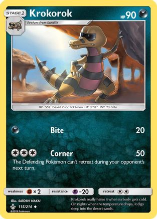 [PKM] Krokorok (115/214) [Sun & Moon: Unbroken Bonds]