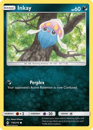 [PKM] Inkay (118/214) [Sun & Moon: Unbroken Bonds]