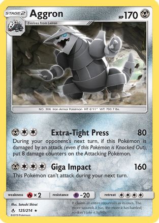 [PKM-R] Aggron (125/214) [Sun & Moon: Unbroken Bonds]