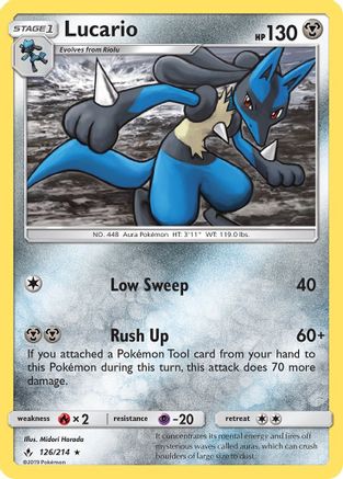 [PKM] Lucario (126/214) [Sun & Moon: Unbroken Bonds]