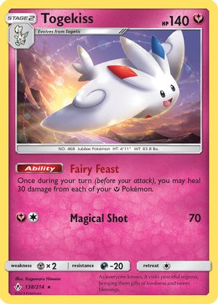[PKM] Togekiss (138/214) [Sun & Moon: Unbroken Bonds]
