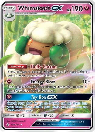[PKM] Whimsicott GX (140/214) [Sun & Moon: Unbroken Bonds]