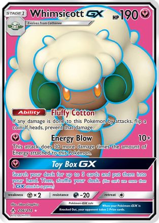 [PKM] Whimsicott GX (206/214) [Sun & Moon: Unbroken Bonds]