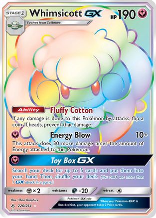 [PKM] Whimsicott GX (226/214) [Sun & Moon: Unbroken Bonds]