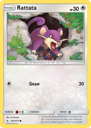 [PKM-C] Rattata (143/214) [Sun & Moon: Unbroken Bonds]