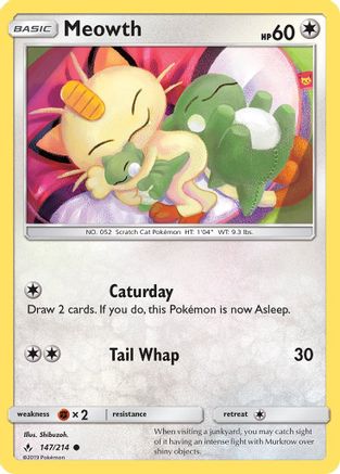 [PKM] Meowth (147/214) [Sun & Moon: Unbroken Bonds]