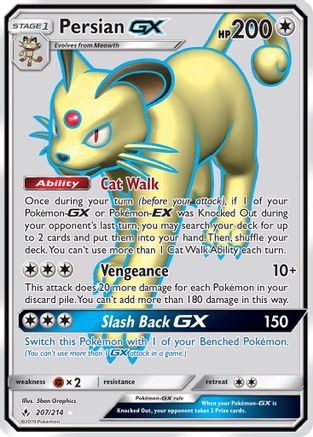 [PKM] Persian GX (207/214) [Sun & Moon: Unbroken Bonds]