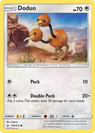 [PKM] Doduo (150/214) [Sun & Moon: Unbroken Bonds]
