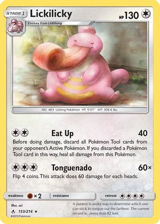 [PKM] Lickilicky (153/214) [Sun & Moon: Unbroken Bonds]