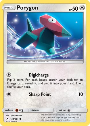 [PKM] Porygon (154/214) [Sun & Moon: Unbroken Bonds]