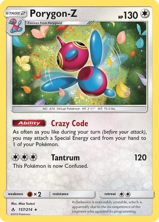 [PKM] Porygon-Z (157/214) [Sun & Moon: Unbroken Bonds]