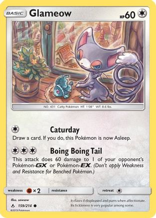 [PKM] Glameow (159/214) [Sun & Moon: Unbroken Bonds]