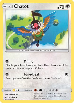 [PKM-C] Chatot (162/214) [Sun & Moon: Unbroken Bonds]