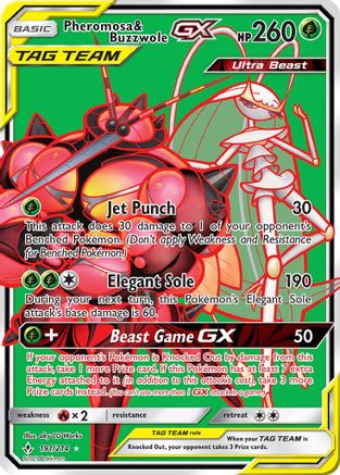 [PKM-R] Pheromosa & Buzzwole GX (191/214) [Sun & Moon: Unbroken Bonds]