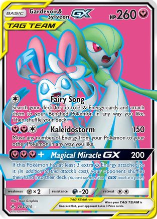 [PKM] Gardevoir & Sylveon GX (204/214) [Sun & Moon: Unbroken Bonds]