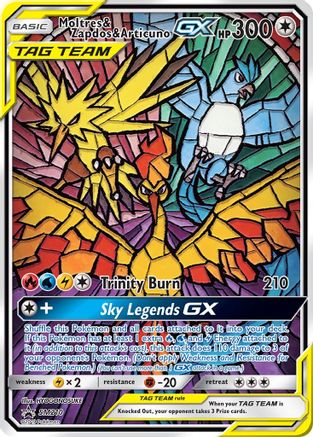 [PKM-R] Moltres & Zapdos & Articuno GX (SM210) [Sun & Moon: Black Star Promos]