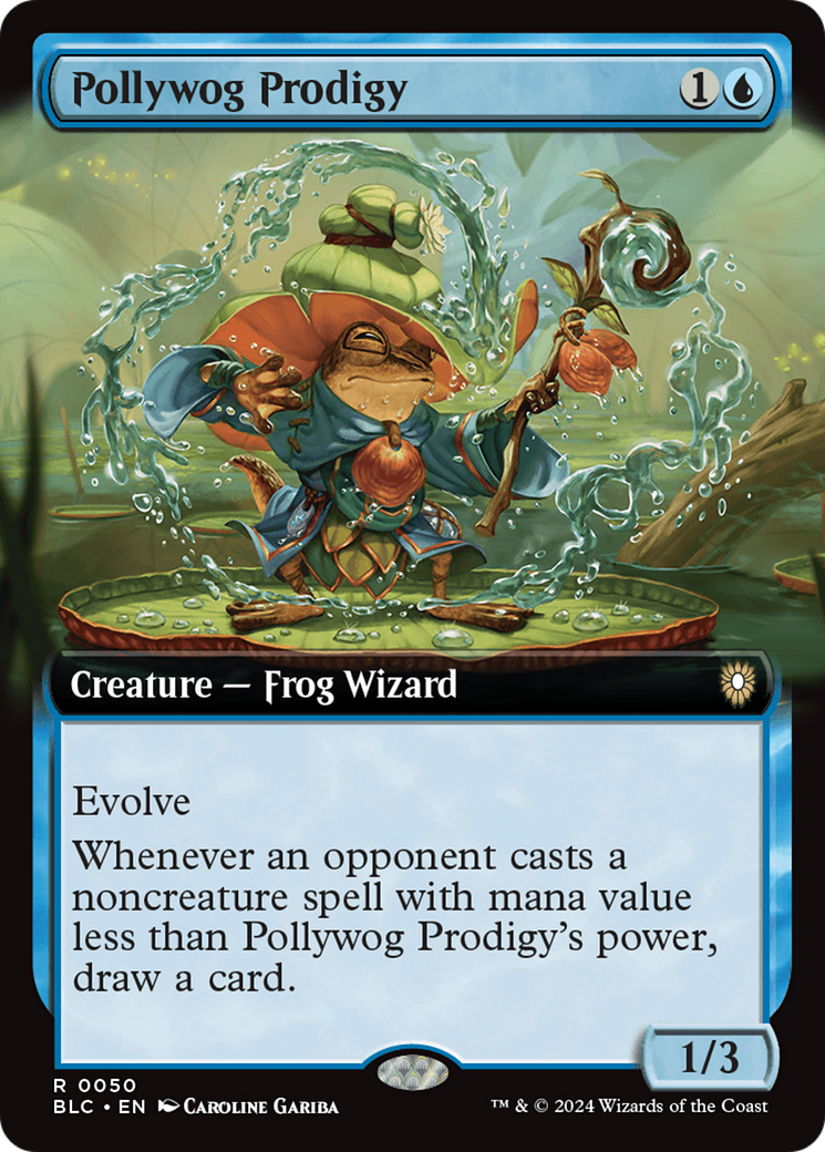 {R} Pollywog Prodigy (Extended Art) [Bloomburrow Commander][BLC 050]
